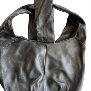 Peruzzi black tie closure purse